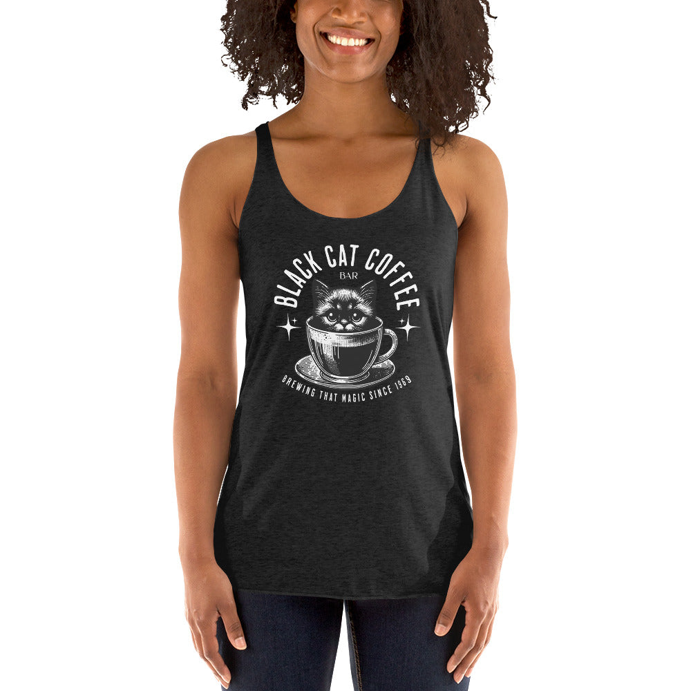 Black Cat Coffee Bar Women's Racerback Tank