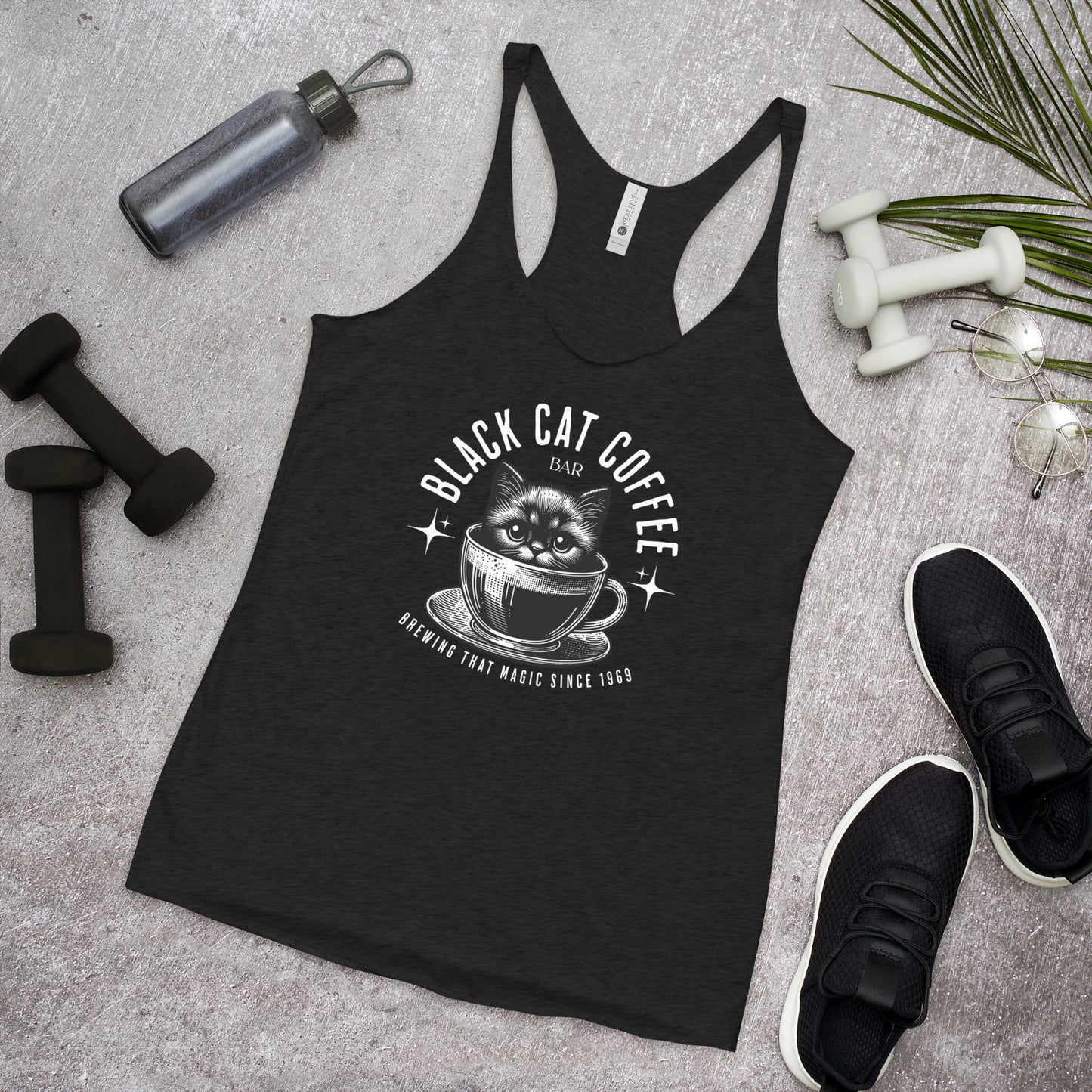 Black Cat Coffee Bar Women's Racerback Tank