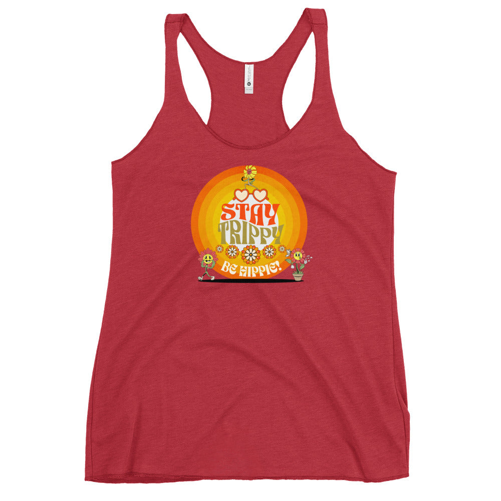 Stay Trippy Be Hippie Women's Racerback Tank