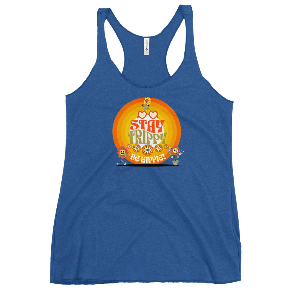Stay Trippy Be Hippie Women's Racerback Tank