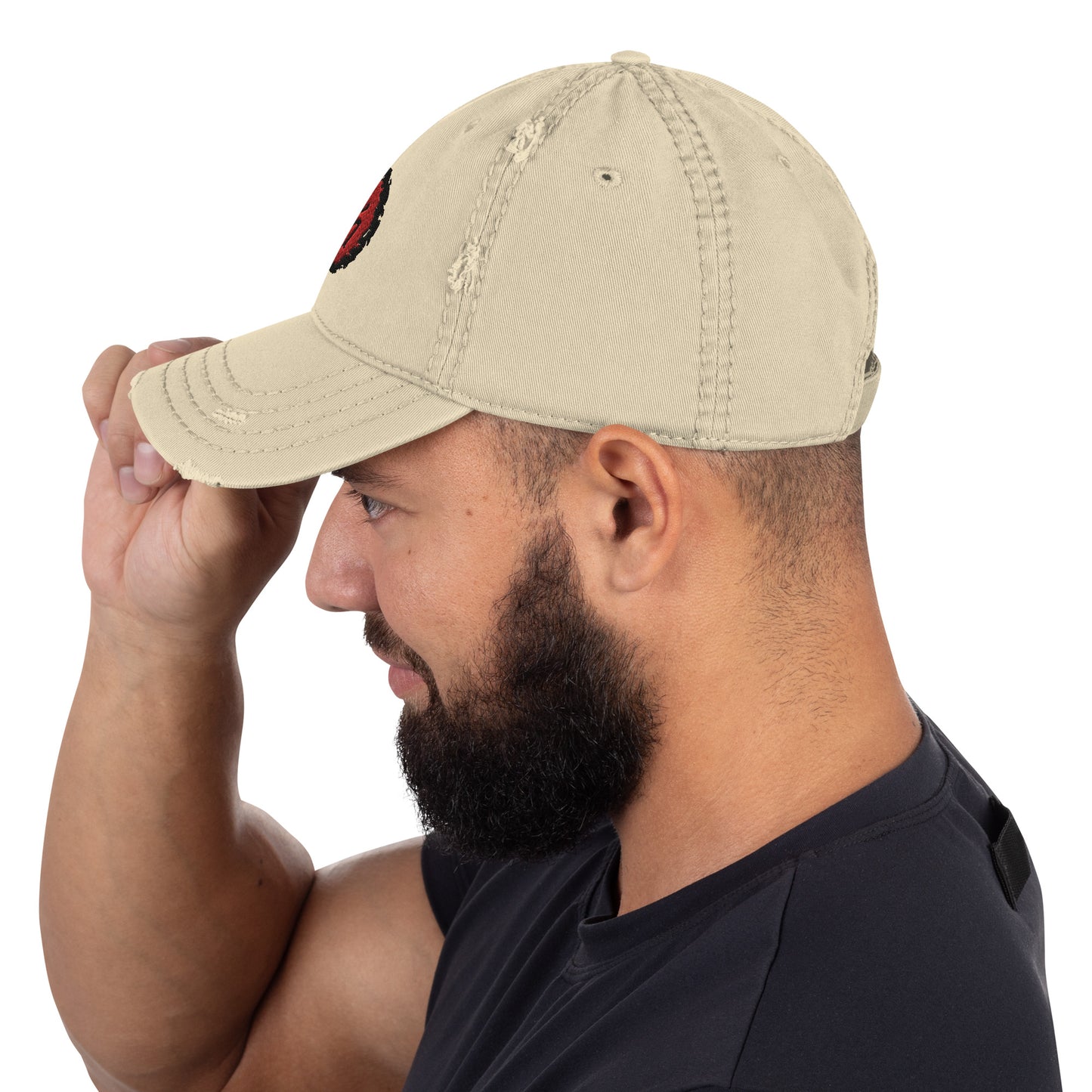 Taino Coqui Embroidered Distressed Dad Hat