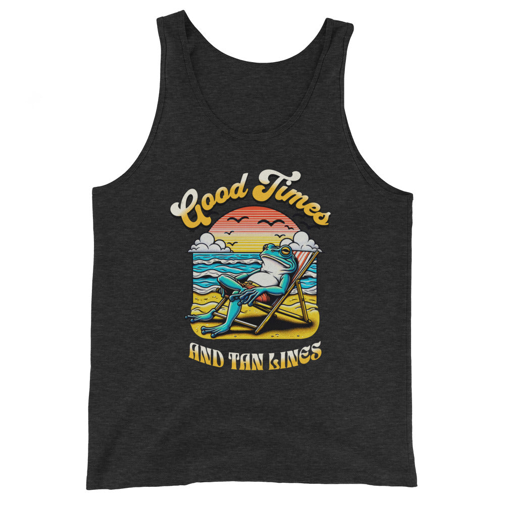 Good Times And Tan Lines - Sunning Frog Men's Tank Top