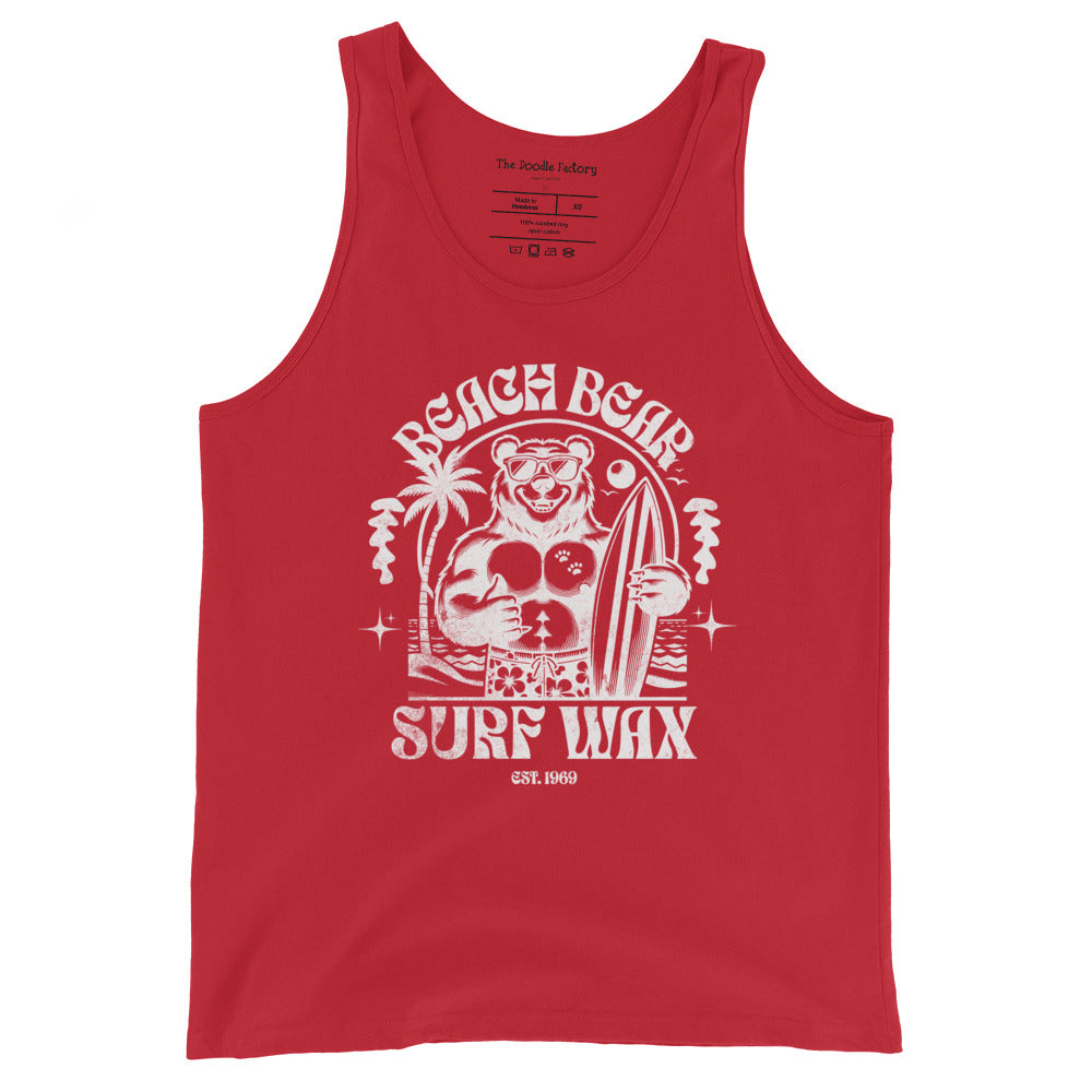 Beach Bear Surf Wax - white letters Men's Tank Top