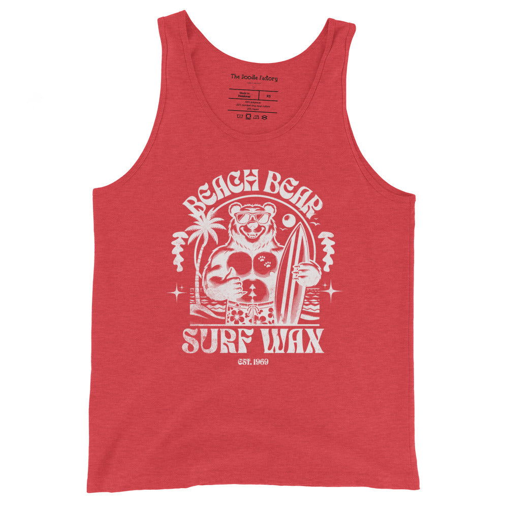 Beach Bear Surf Wax - white letters Men's Tank Top