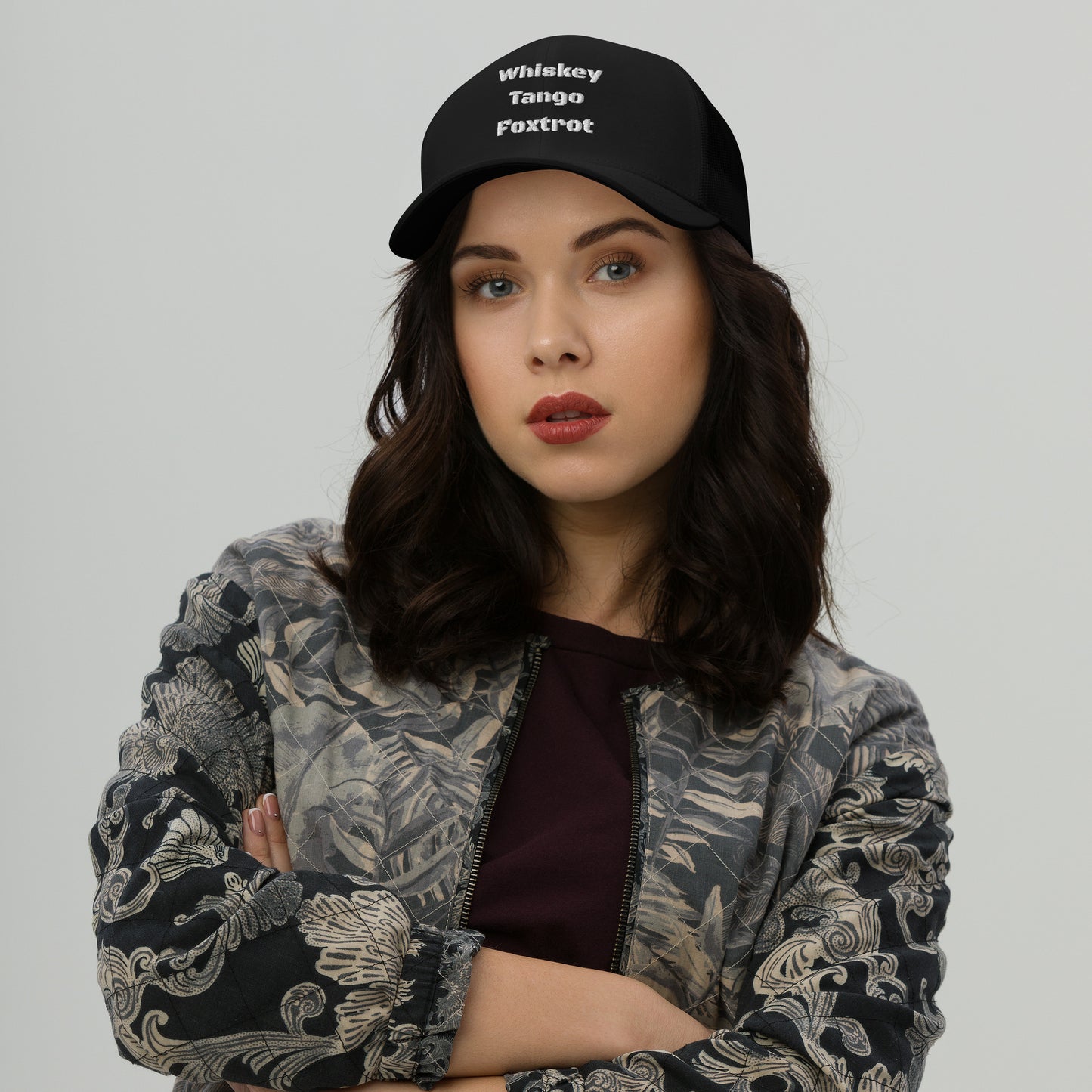 Whiskey Tango Foxtrot - logo Trucker Cap