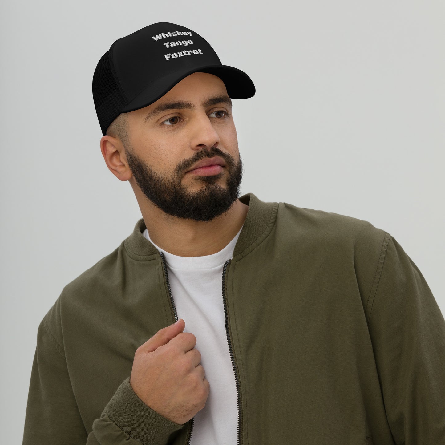 Whiskey Tango Foxtrot - logo Trucker Cap