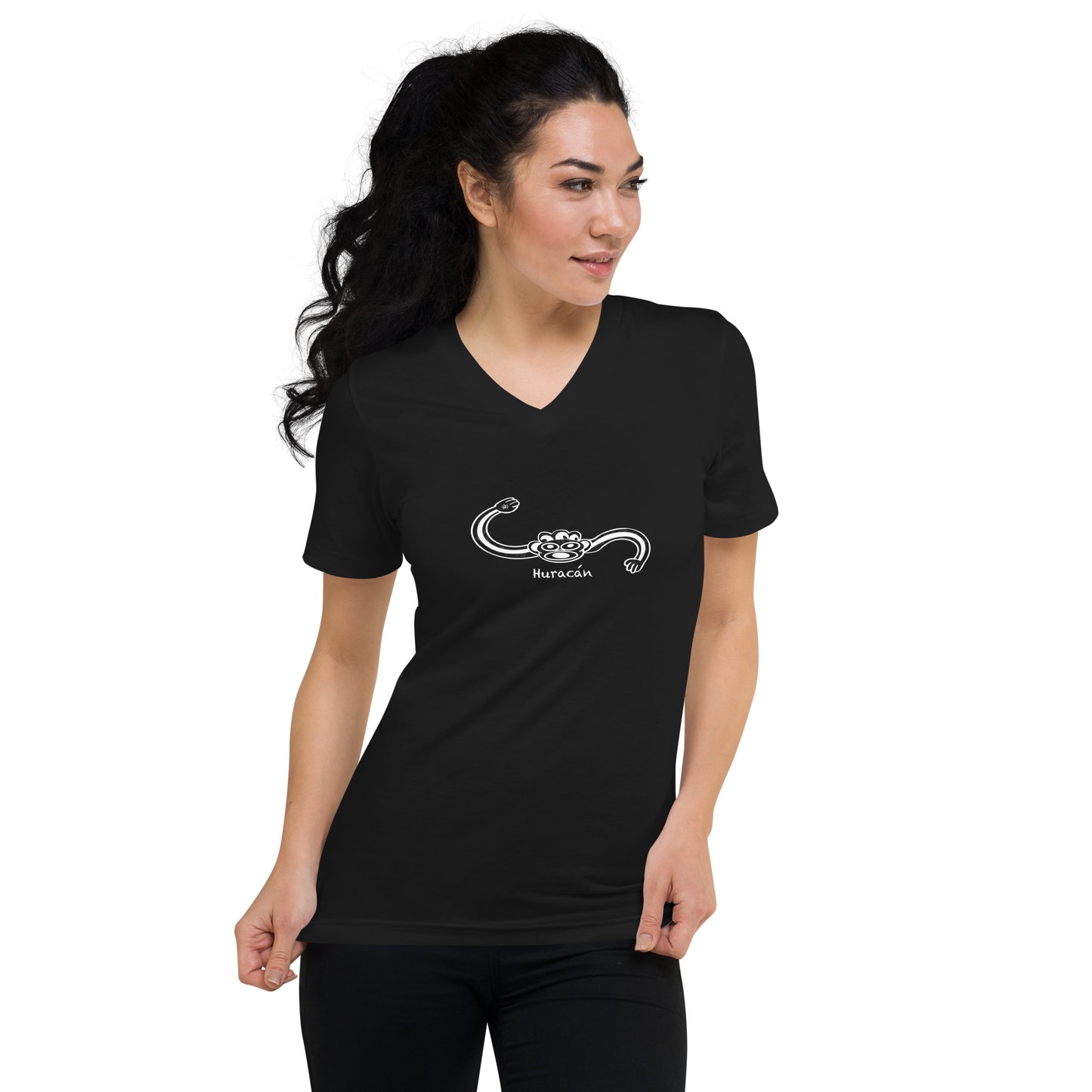 Taino Huracán Symbol Unisex Short Sleeve V-Neck T-Shirt