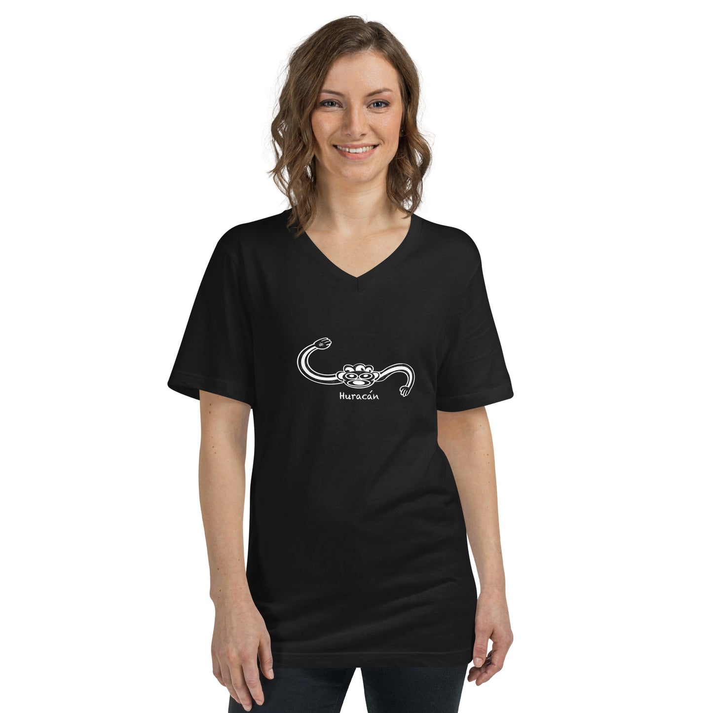 Taino Huracán Symbol Unisex Short Sleeve V-Neck T-Shirt