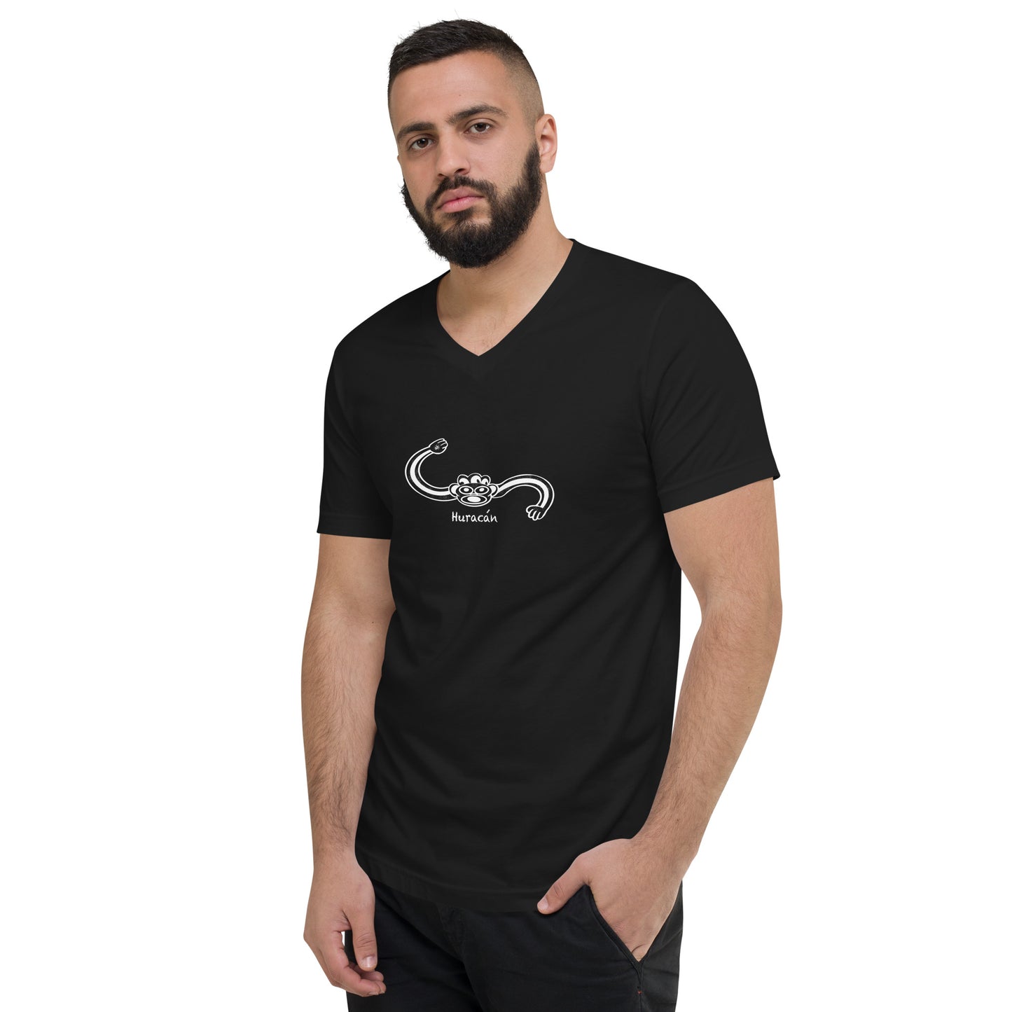Taino Huracán Symbol Unisex Short Sleeve V-Neck T-Shirt