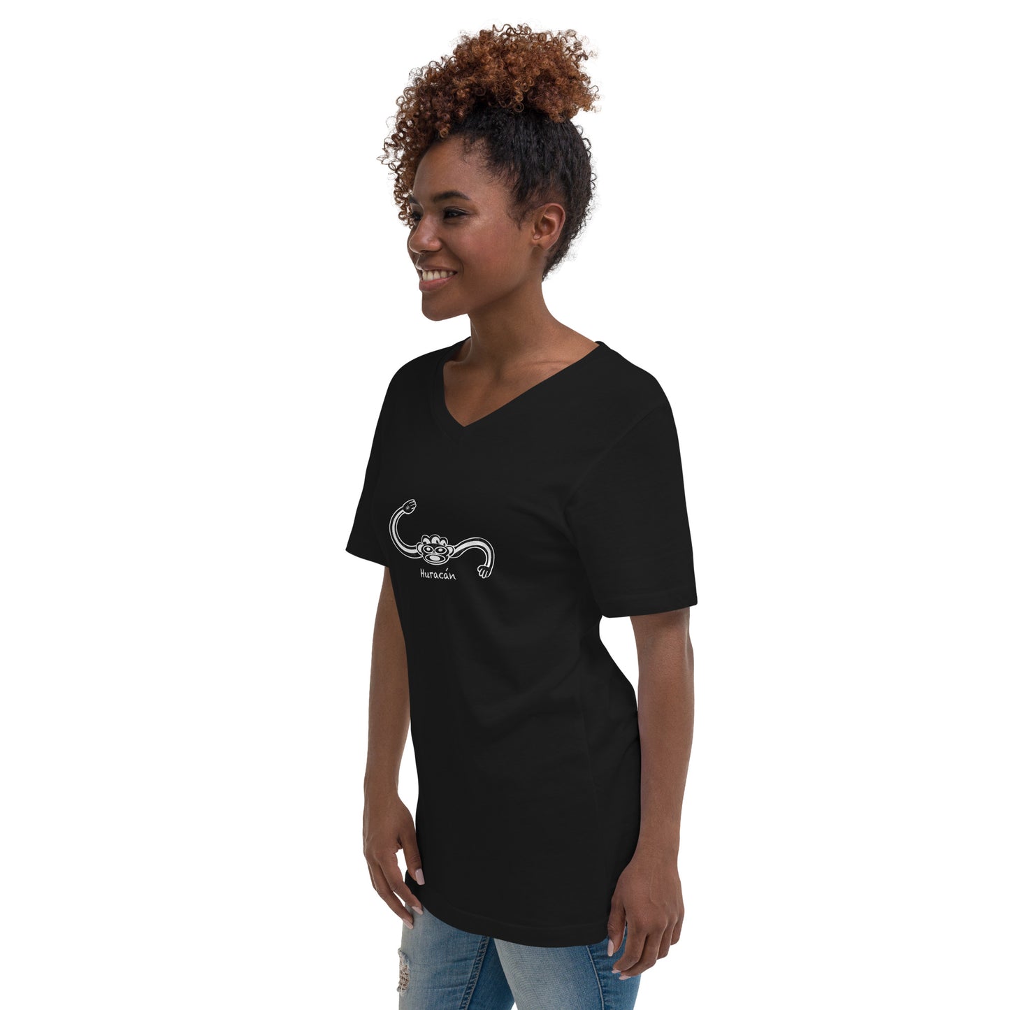 Taino Huracán Symbol Unisex Short Sleeve V-Neck T-Shirt
