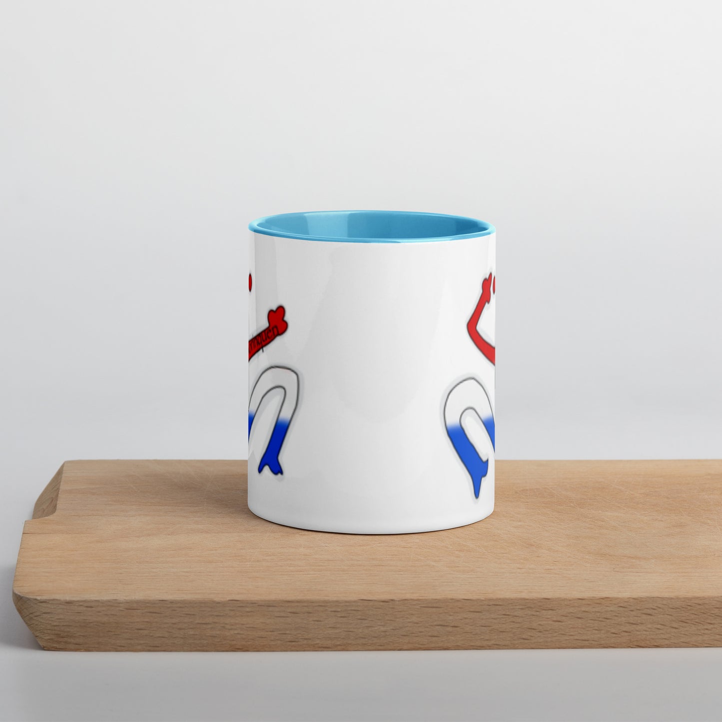 Red White and Blue Taino Coqui Symbol - Mug with Color Inside